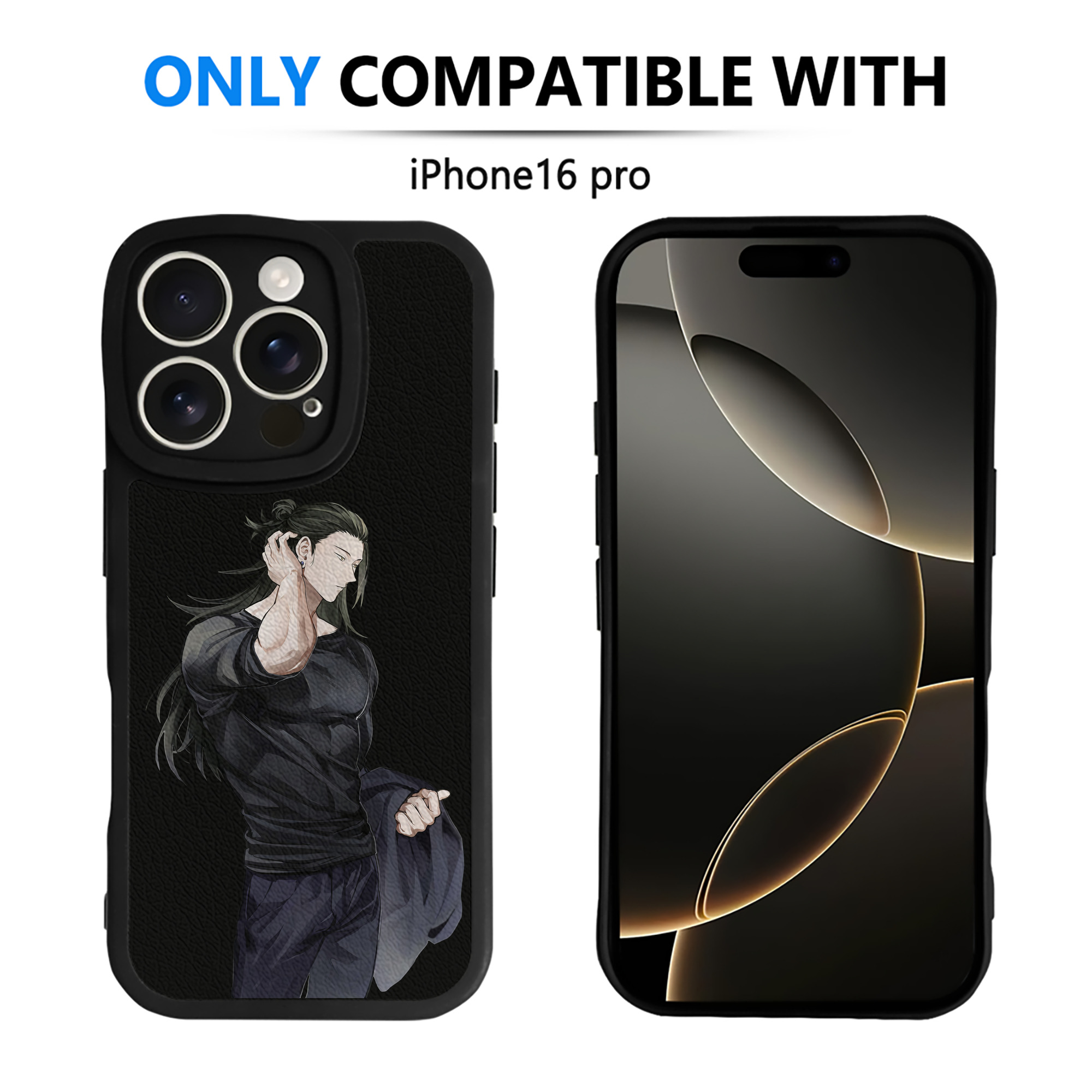 （画像用） 呪術廻戦 Jujutsu Kaisen 【iPhone 16シリーズ対応】シリコンスマホケース（レザー調） 材質：シリコン